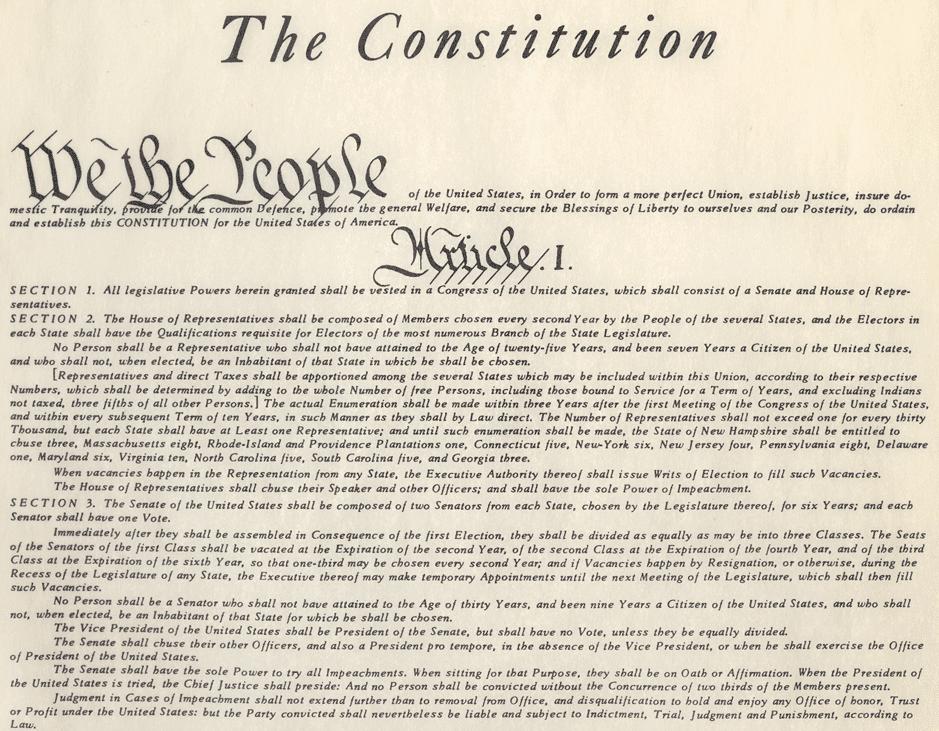 printable constitution and amendments